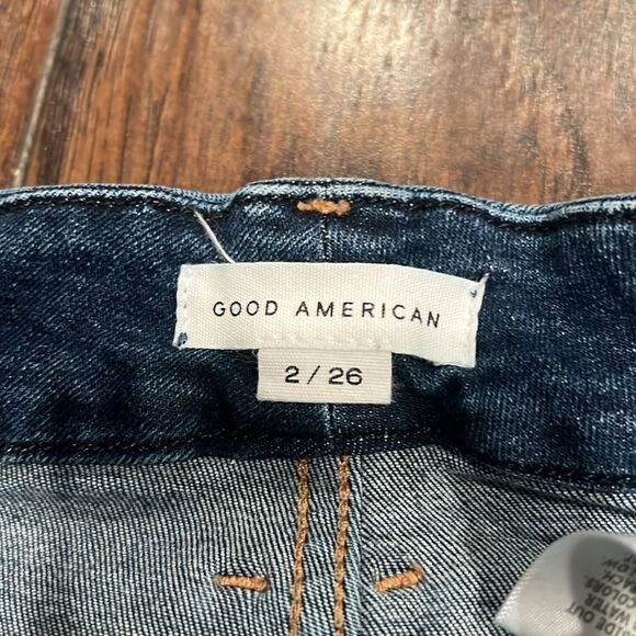 Good American
Good Legs Ripped distressed raw hem jeans size 26 in EUC dark wash - Picture 4 of 9